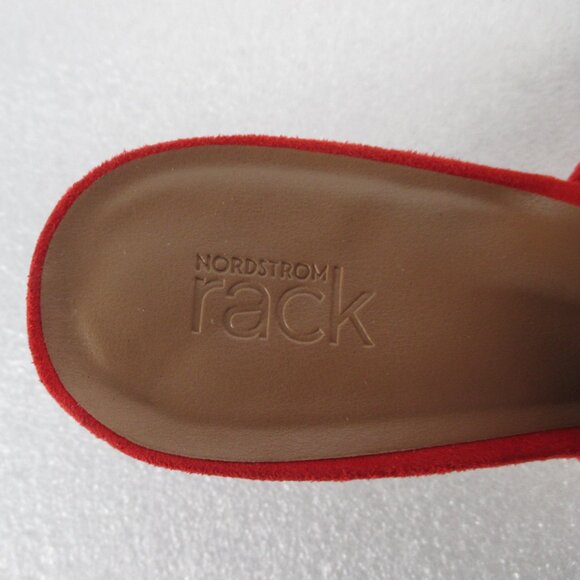 NORDSTROM RACK RED SUEDE SLING BACKS - Picture 10 of 14